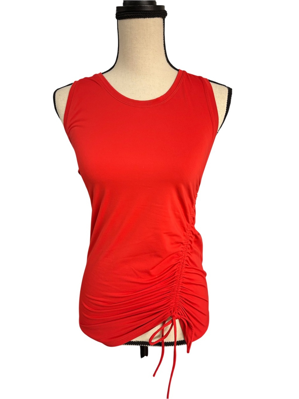 Athleta Red Side-Ruched Tank Top
